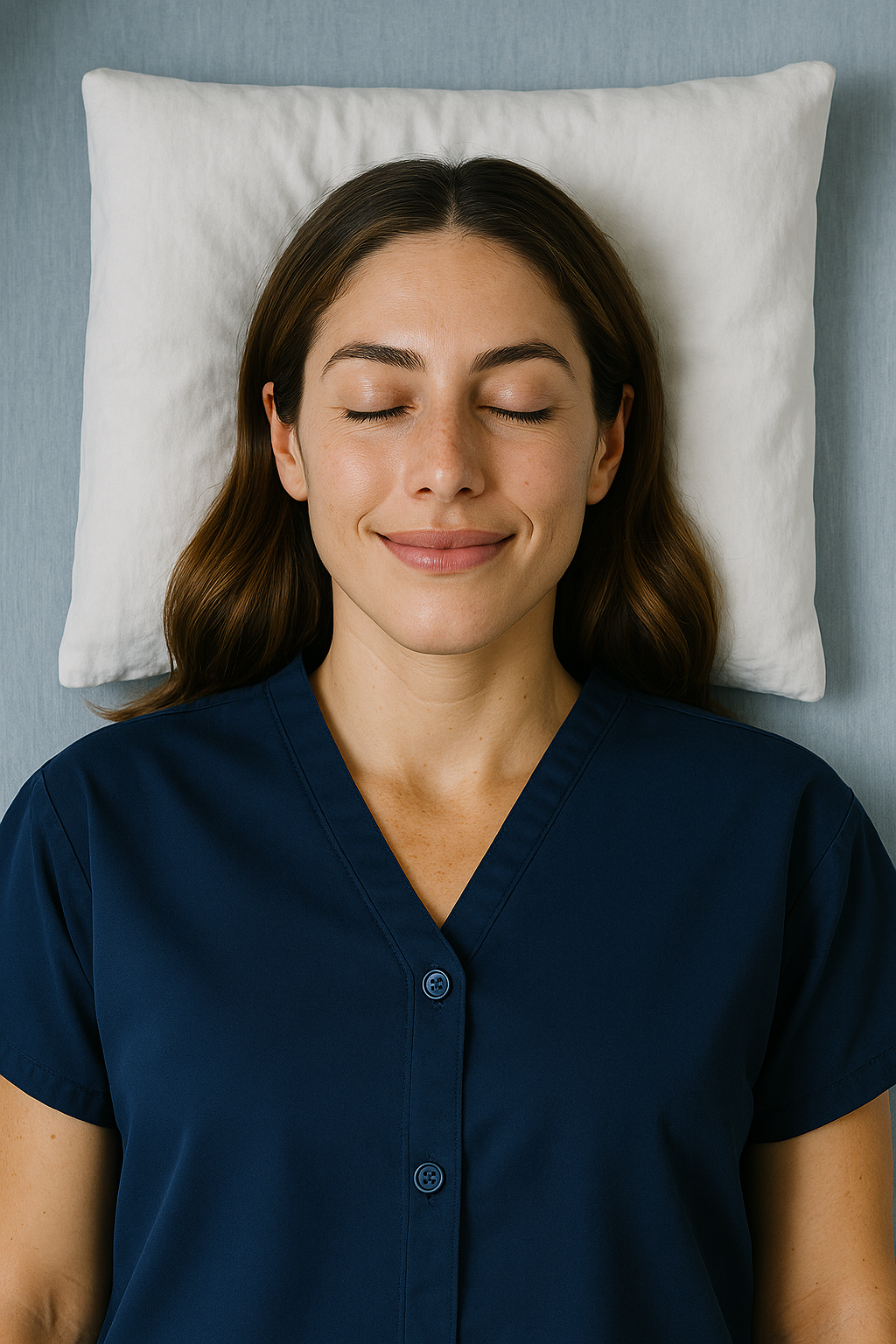 Patient relaxing comfortably during MRI scan - peaceful and calm