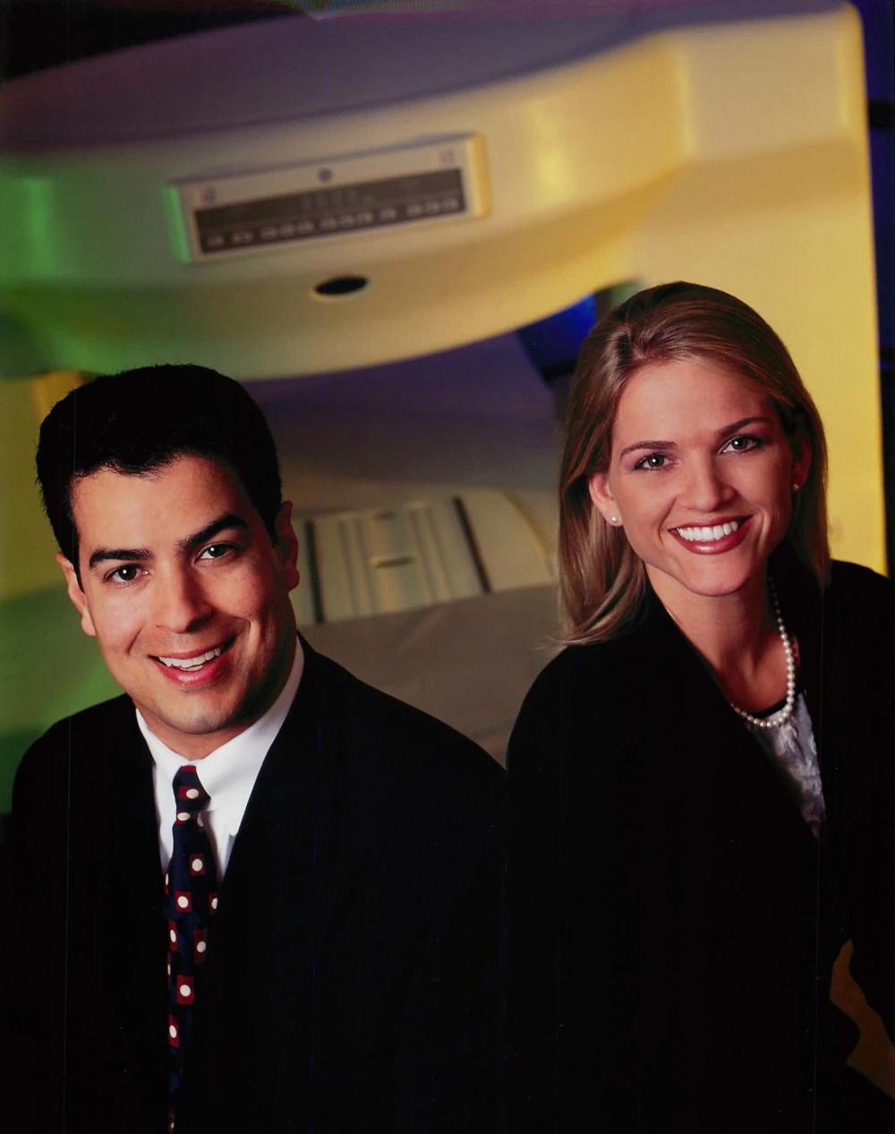 USRad founding team — Michael and Donna Cabrera inside a diagnostic imaging center, mid-1990s